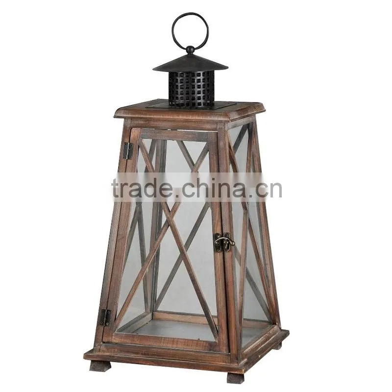 Set 3 packing woden lanterns USA styles