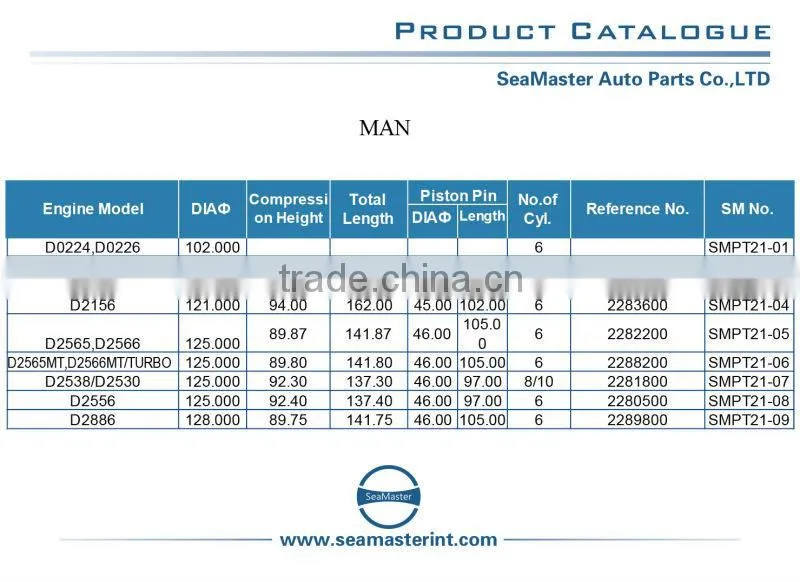 Piston For MAN Engine piston OEM 48005-5500