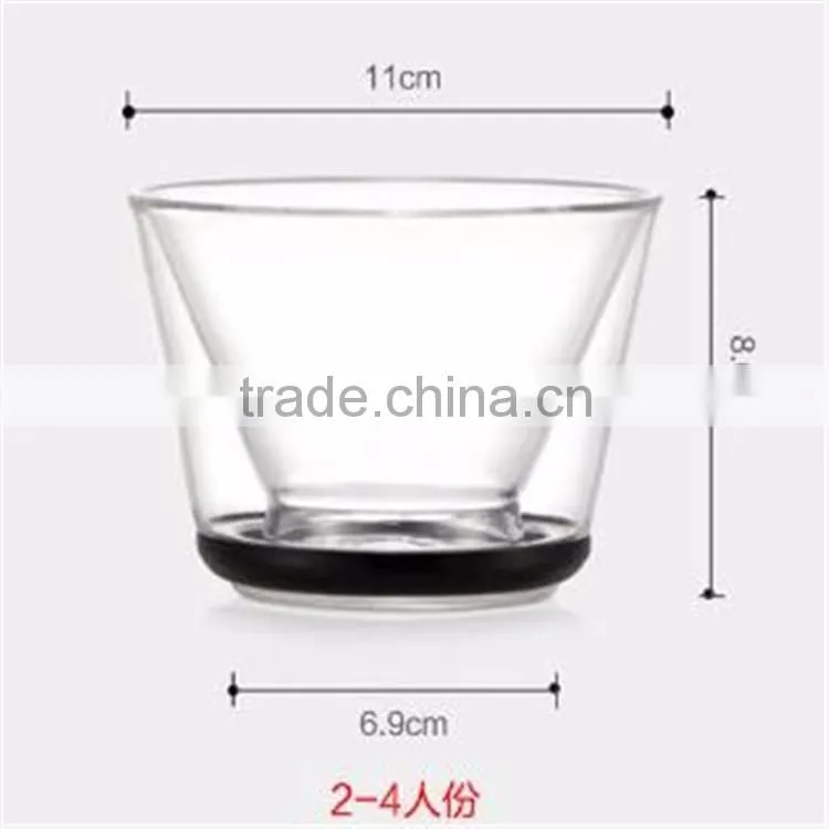 Double wall heat-resistant borosilicate glass coffee pot with calibration and filter hot sale product 300ML