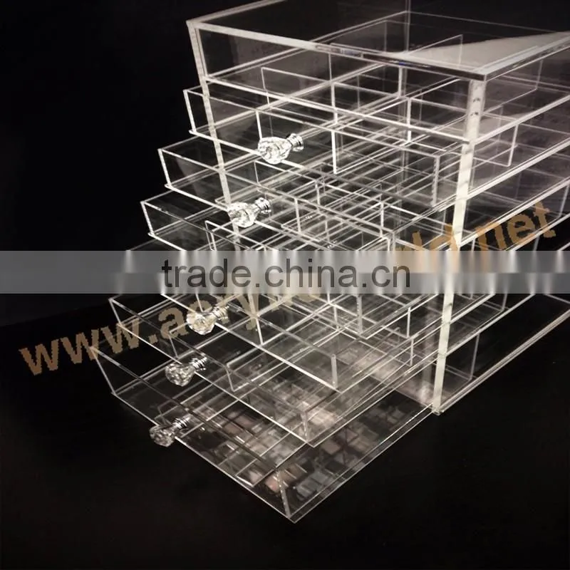 acrylic organizers for makeup/acrylic 5 drawers box/acrylic 6 drawer organizer