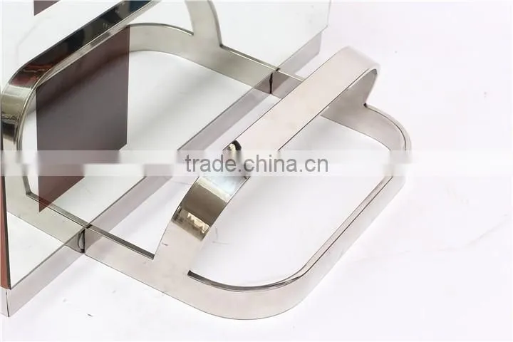 Salon furniture salon mirror station with stainless steel frame