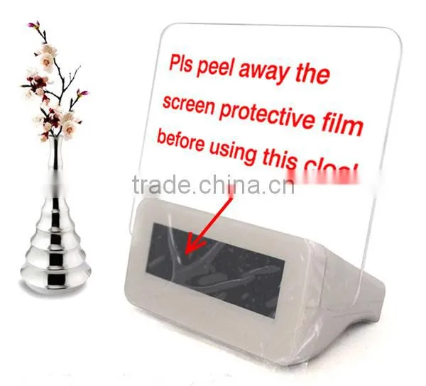 Led alarm clock with usb fluoresent pen clock with leaving message