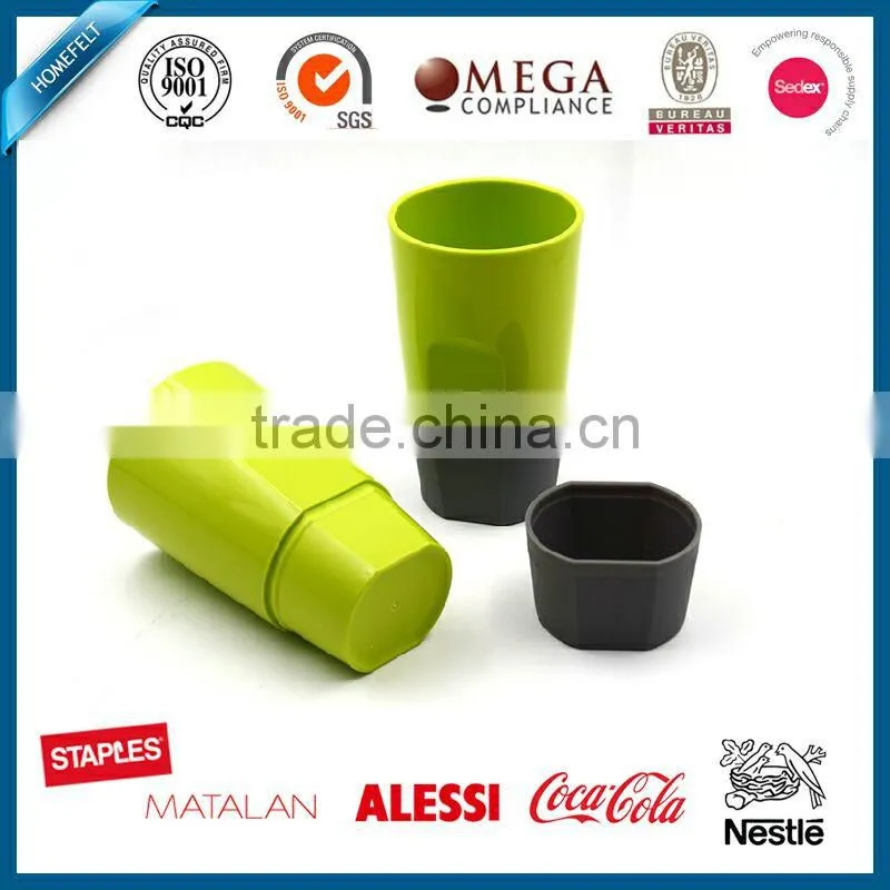 Selling well abbaubar ecological corn starch bamboo fiber cup for drink