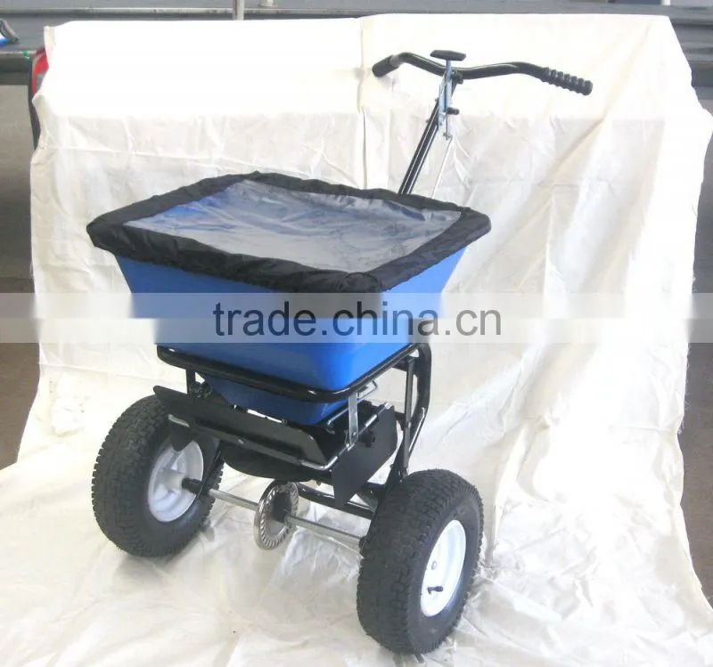Manual walk-behind spreader for fertilizer sand salt Garden lawn fertilizer spreader