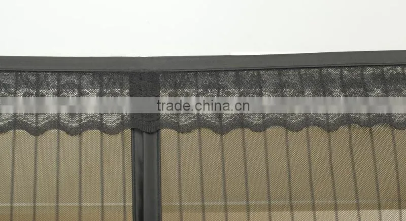 white or black color magnetic mesh hands free door screen