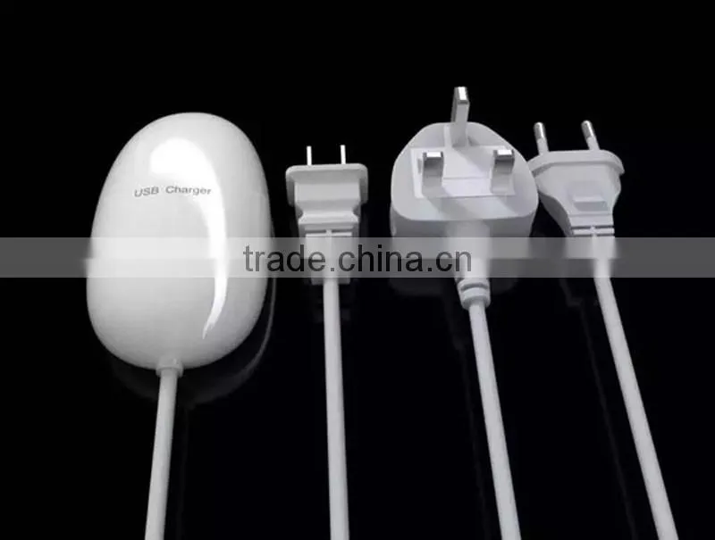 High quality mouse shape 3 ports usb charger socket with UK,US ,AU standard plugs
