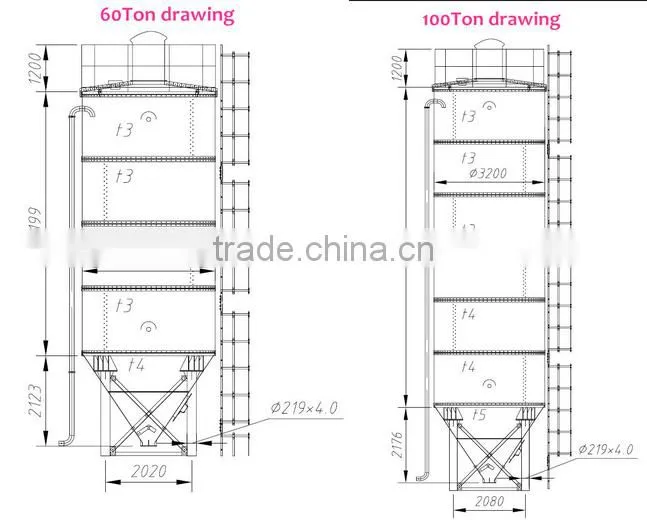 stainless maize flour storage silos food grain bins