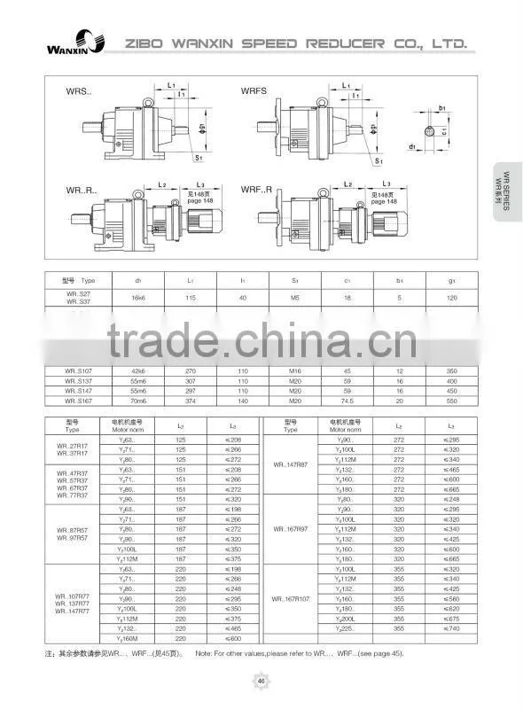 R series helical coaxial electric motor speed reducer/ motor reducer 220v