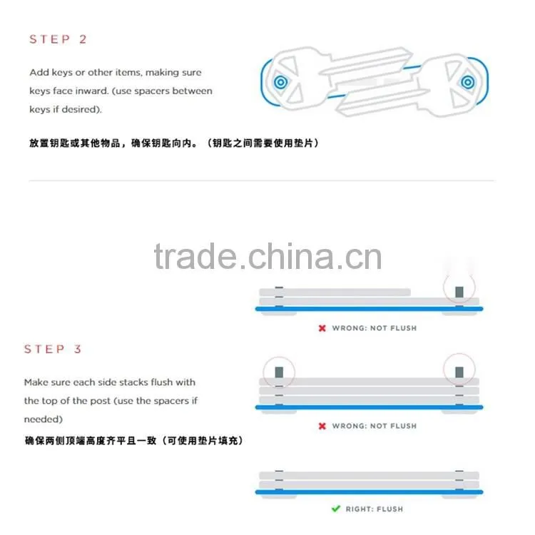 China factory manufacturer producing aluminum compact key holder