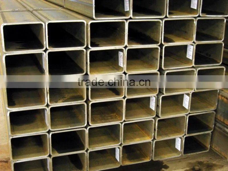 Galvanized and Black square rectangular steel pipe with high quality and best price