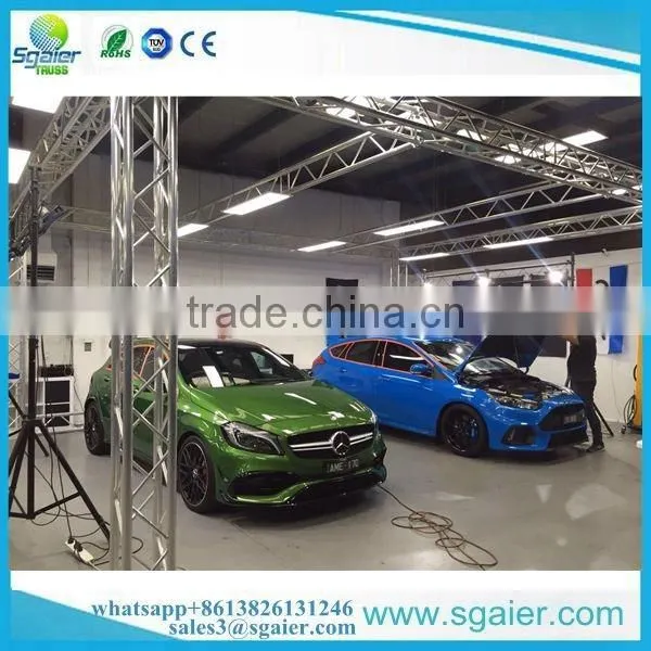 Indoor led aluminum trade show lighting stage trusses for car show