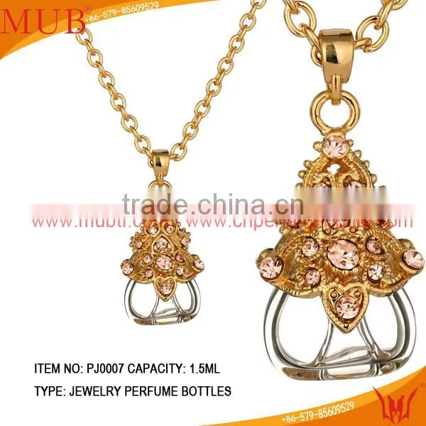 Necklace Pendant Glass Perfume bottle jewelry Necklace