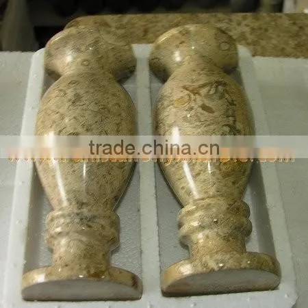 UNIQUE FOSSIL MARBLE FLOWER VASES