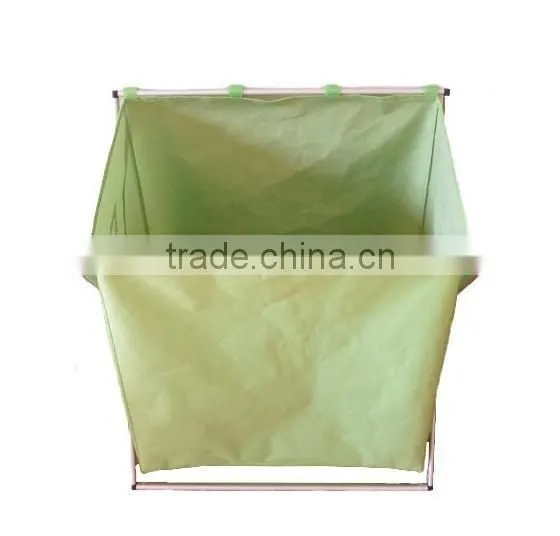 Household Rolling Triple Sorter Laundry Hamper with Black Polyester Bags, Satin Silver Frame