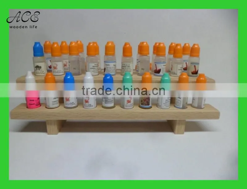 E-cig juice bottle wood holder