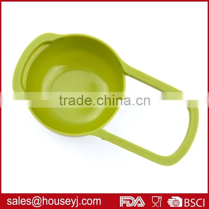 Set of 6pcs food grade plastic measuring cup colorful kitchen tools