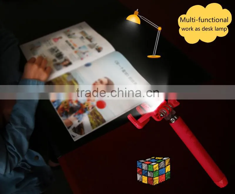 Hot sale high quality mobile phone flash light,mini selfie stick with LED light