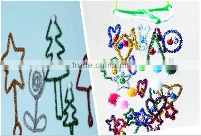 #14042712 fancy hot sale glitter stem chenille pipe