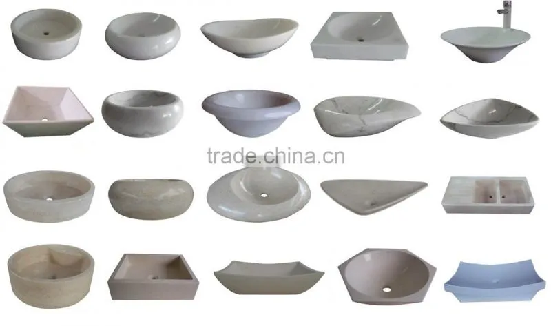 Yellow Marble Basin for Bathroom