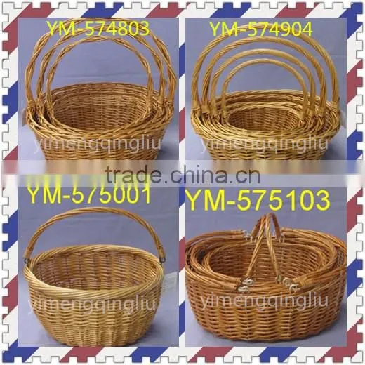 Eco-friendly handmade willow food basket,storage basket