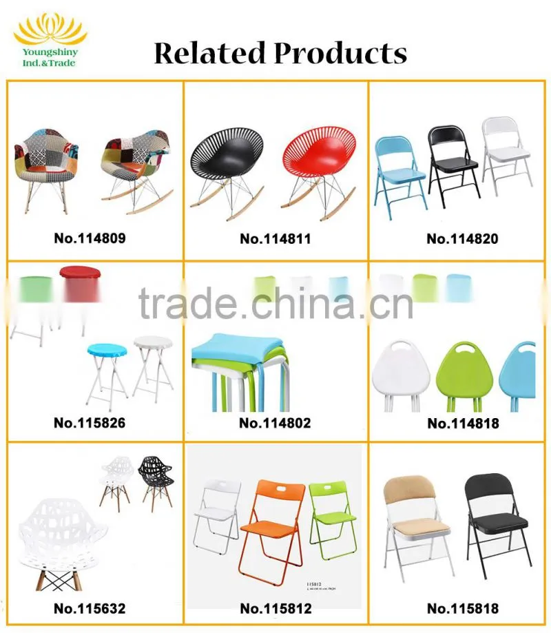 Good quality custom colorful portable plastic foldable chair