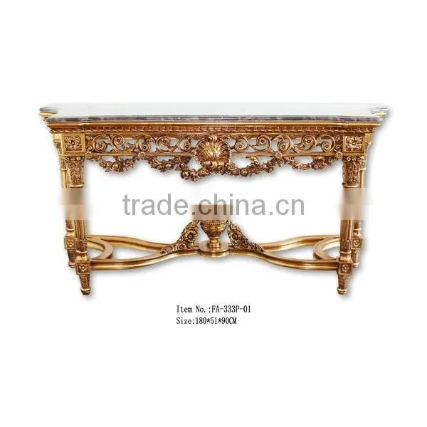 French rococo console table mirror