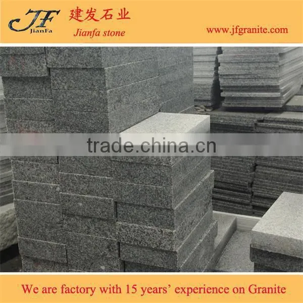 Surface flamed edge cut G603 grey granite paving cubes