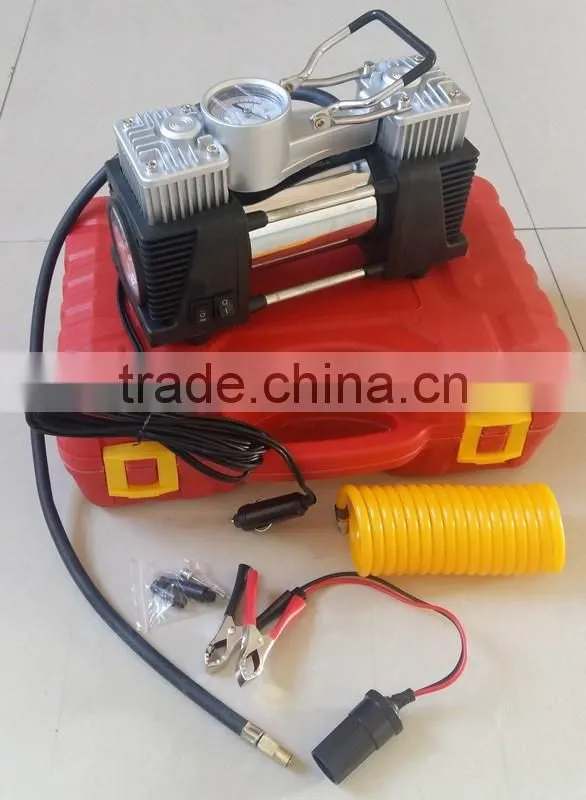 2 Cylinder Automatic Truck Tire Inflation Tyre Inflator Portabe DC 12v Mini Car Air Compressor
