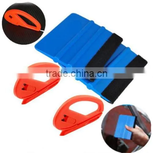 4x Safety Vinyl Cutter 3M Felt Edge Squeegee Car Wrapping Film Sticker Tool Kit