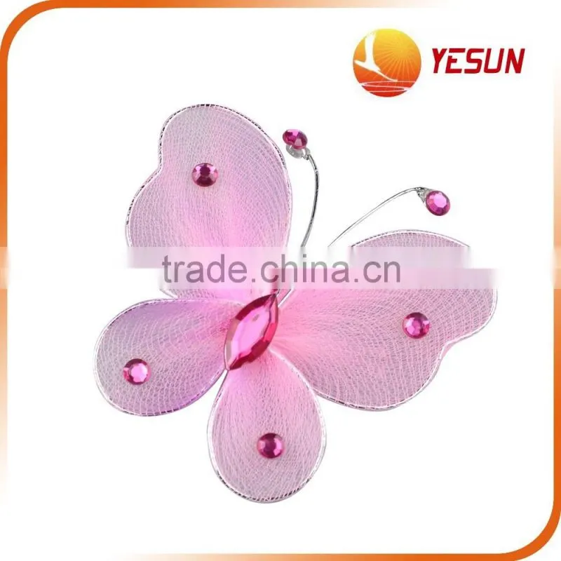 Set of 6 PCS Butterfly Brooch,Polyester Butterfly Brooch ,Butterfly Brooch Pin