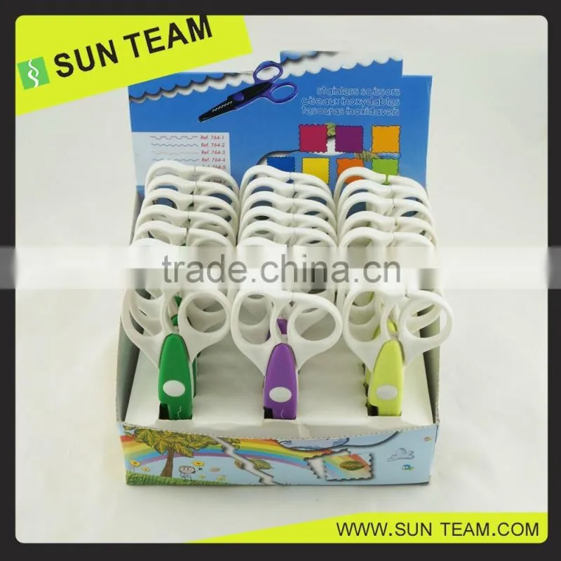 2016 NEW wholesale colorful zig zag shaped craft scissor