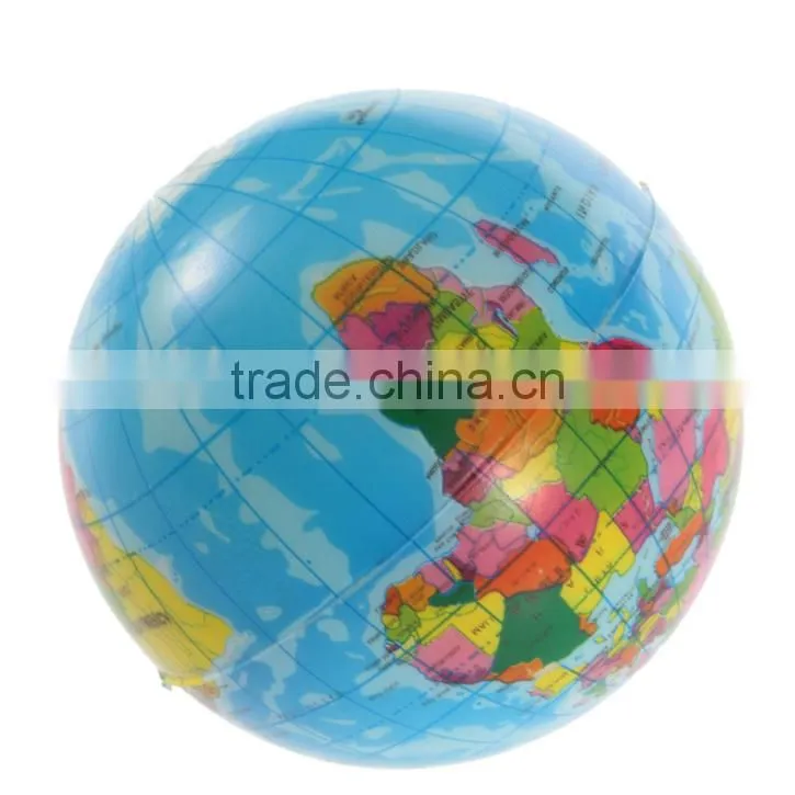 World Map Foam Earth Globe Stress Relief Human Bouncy Ball Inflatable Bouncy Ball Atlas Geography Toy Magic Ball Toy