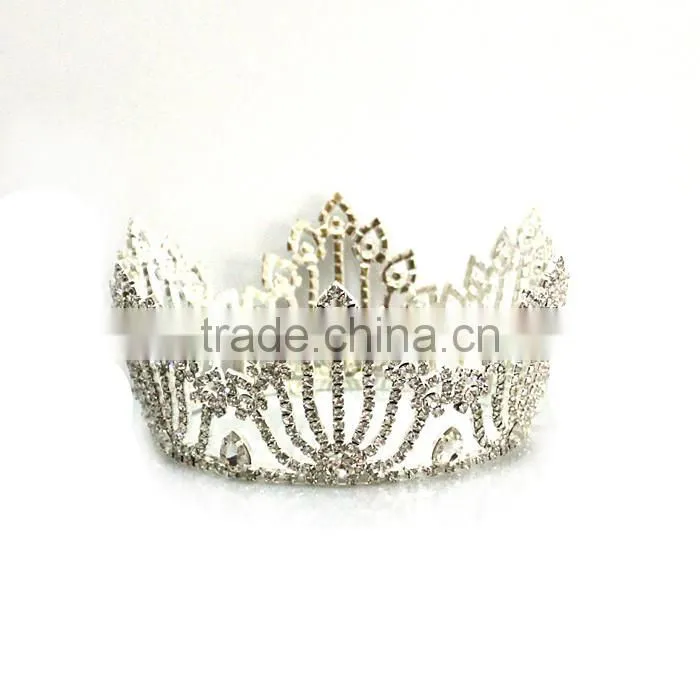 Pageant Jewelry Accessories Big Rhinestone Fashion Women Cheap Tiaras Wholesale