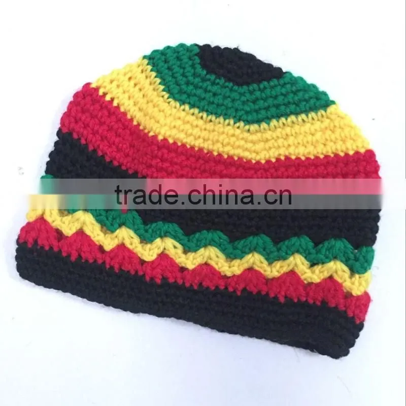 Hand Knit Custom Hat Printed Colorful Winter Knitted Hat