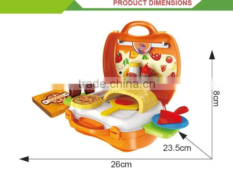 High quality plastic pretend play kitchen toy plastic pizza box