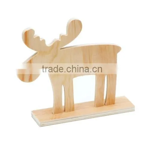 Decorative wooden DIY animal deer for gifts