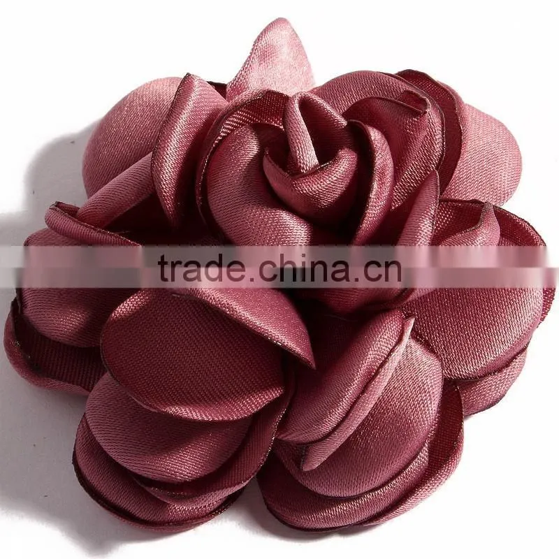 handmade singe fabric flower clip for kids hair accessories