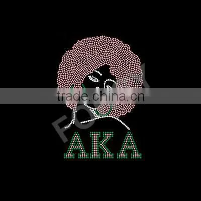 AKA hot fix rhinestone iron on transfers design