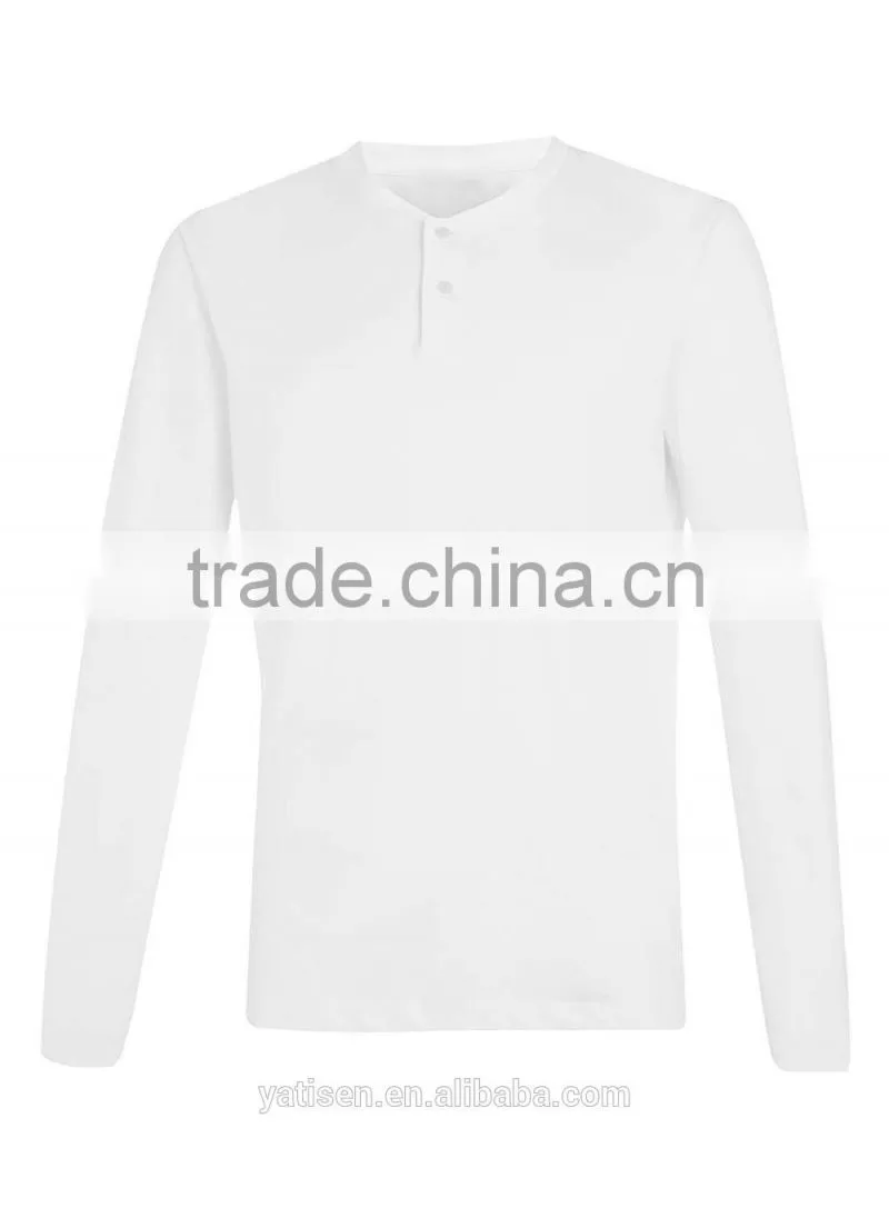 hot selling solid color white T-shirt Supply Type Cheap Price 100% Cotton Men's Long Sleeve T Shirt