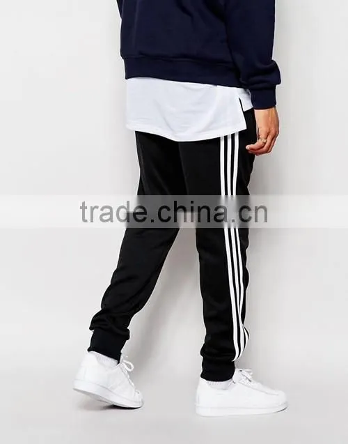 2016 men high quality black sports track pants custom