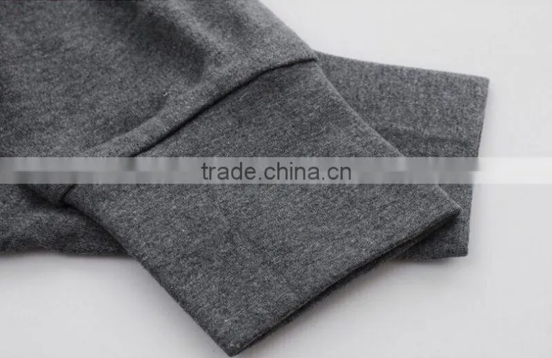 customize middle collar 100%cotton mens ladies thermal underwear clothes set