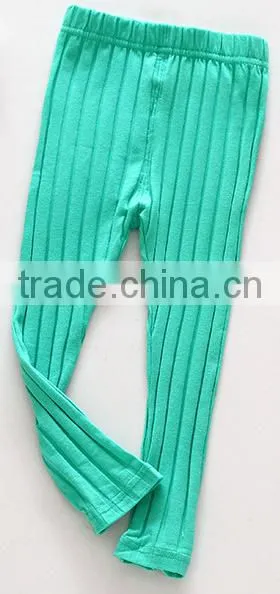 Fashion unique slim design breathable children knit tight pants/customized seamed kids trousers design for girls