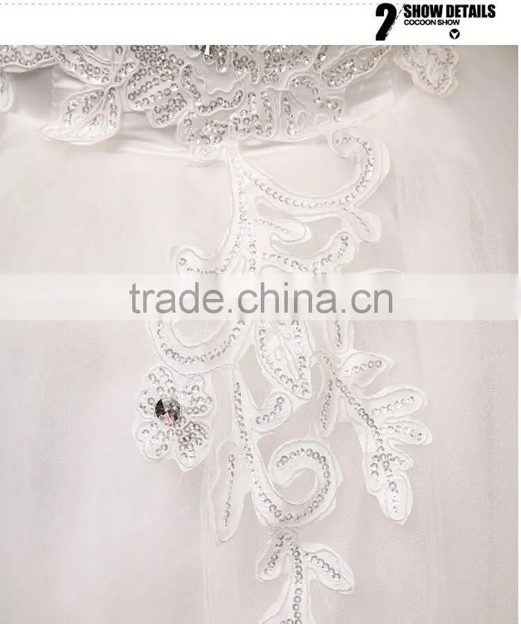 A Line Wedding Dresses Off Shoulder Pleated Lace Vintage Dress