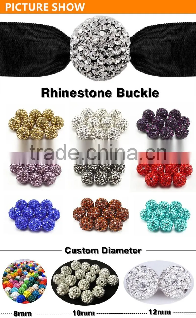 Rose Gold Crystal Bead - Rhineston Buckle for Headbands, Hair Ties and Fantastic Shoelaces - DIY Jewelry Accessores