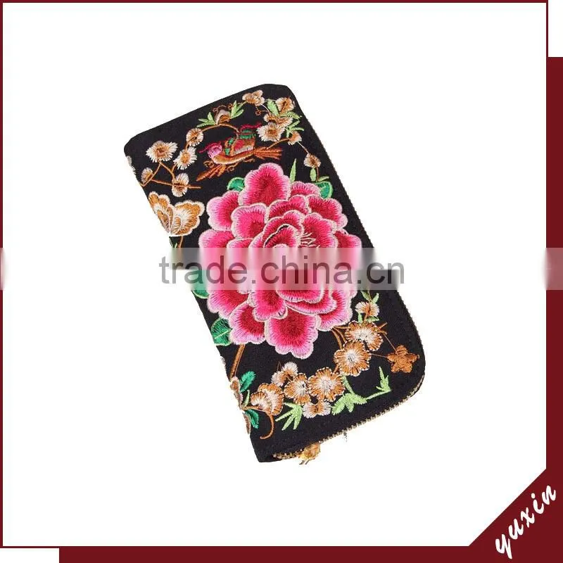 Wholesale mixed design and colours jacqard brocade fabric wallet SH073