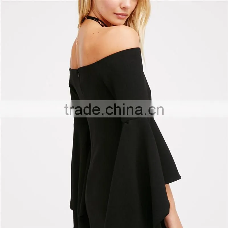 2017 OEM wholesale long sleeve fashion girls short frocks dress