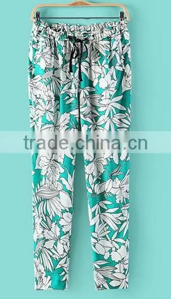 2014 hot sell wholesale 100% cotton tailored made stylish harem pant