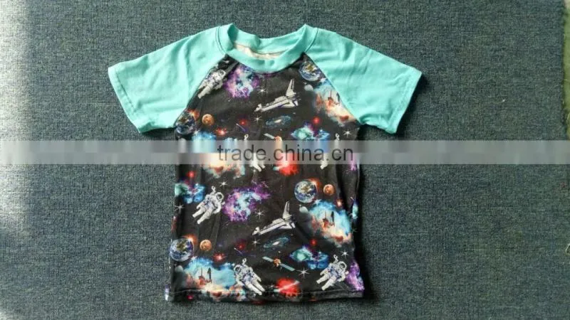 toddler cartoon print clothing in summer boy short sleeves shirt remake