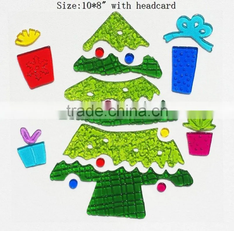 Reindeer Santa Claus gel window decoration sticky jelly Halloween window sticker home decoration