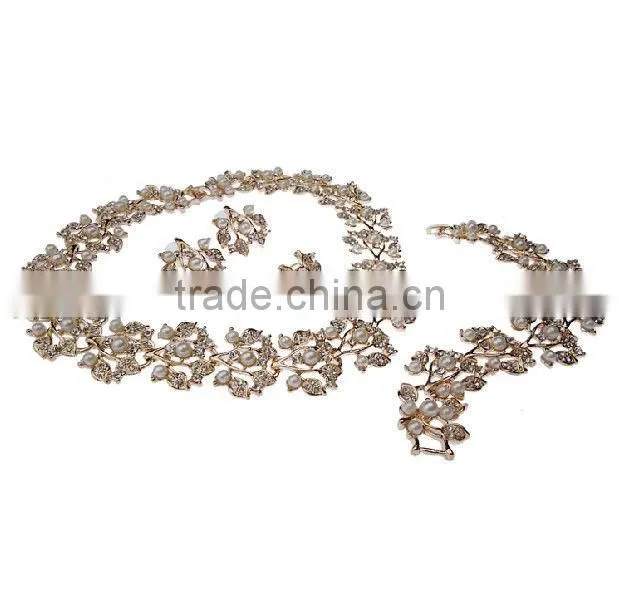 Braeclet-Necklace and Earring Sets,Zircon Vintage Jewelry Set,Retro Necklace-Earring-Bracelet Set